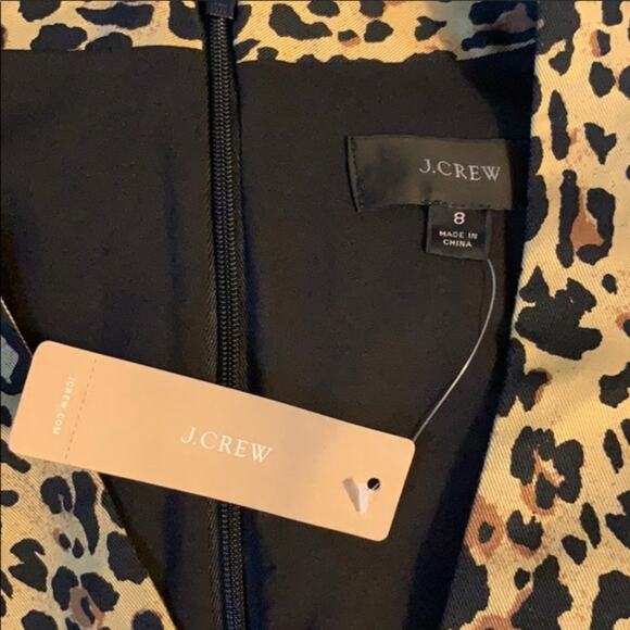 NWT J. Crew V--neck sheath dress in leopard - Picture 5 of 11